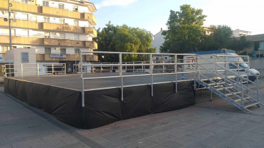 escenario de aluminio