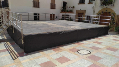 escenario de aluminio