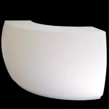 Barra curva de resina, iluminada con luz LED.